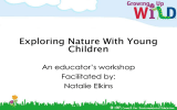 Exploring Nature With Young Children An educator’s workshop Facilitated by: