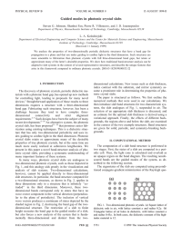 Guided modes in photonic crystal slabs L. A. Kolodziejski