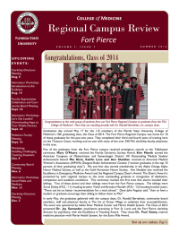   Regional Campus Review Congratulations, Class of 2014 Fort Pierce 