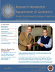 Research Newsletter Department of Geriatrics Florida State University College of Medicine