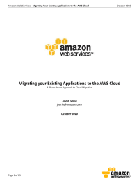 Migrating your Existing Applications to the AWS Cloud Jinesh Varia October 2010