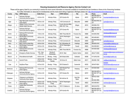 Housing Assessment and Resource Agency Service Contact List