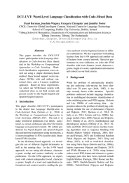 DCU-UVT: Word-Level Language Classification with Code-Mixed Data