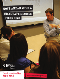 move ahead with a graduate degree from uno Graduate Studies