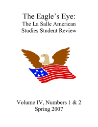 The Eagle’s Eye: The La Salle American Studies Student Review