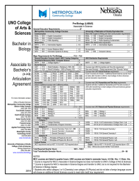 UNO College of Arts &amp;  Pre-Biology (LABAS)