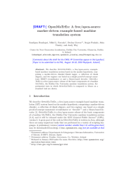 [DRAFT:] OpenMaTrEx: A free/open-source marker-driven example-based machine translation system