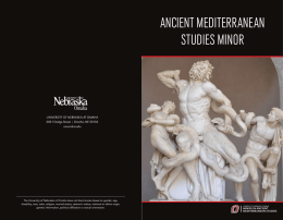 ANCIENT MEDITERRANEAN STUDIES MINOR UNIVERSITY OF NEBRASKA AT OMAHA