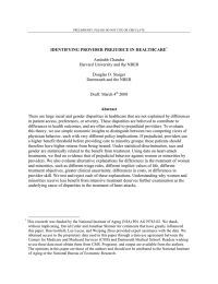 Amitabh Chandra Harvard University and the NBER Douglas O. Staiger