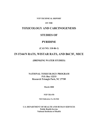 TOXICOLOGY AND CARCINOGENESIS STUDIES OF PYRIDINE IN F344/N RATS, WISTAR RATS, AND B6C3F