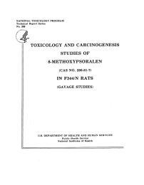 OF TOXICOLOGY  AND  CARCINOGENESIS STUDIES 8-METHOXYPSORALEN