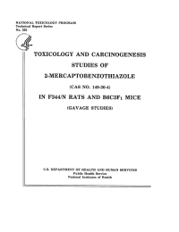 TOXICOLOGY AND  CARCINOGENESIS STUDIES  OF 2-MERCAPTOBENZOTHIAZOLE RATS