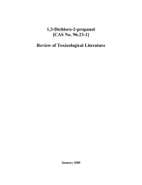 1,3-Dichloro-2-propanol [CAS No. 96-23-1]  Review of Toxicological Literature