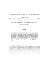 Macroeconomic Effects of Financial Shocks