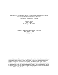 The Long-Term Effects of Family Circumstances and Adversity on the