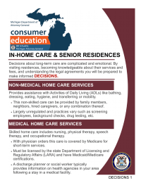 IN-HOME CARE &amp; SENIOR RESIDENCES