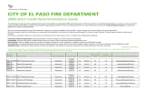 CITY OF EL PASO FIRE DEPARTMENT  2000‐2015 Credit Recommendation Guide