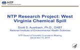 NTP Research Project: West Virginia Chemical Spill Scott S. Auerbach, Ph.D., DABT