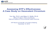 Assessing NTP’s Effectiveness: A Case Study on Hexavalent Chromium