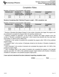 Completion Rates