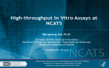 High-throughput In Vitro Assays at NCATS
