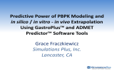 Predictive Power of PBPK Modeling and Using GastroPlus™ and ADMET in silico