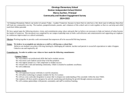 Ginnings Elementary School Denton Independent School District Marcy Auchter, Principal