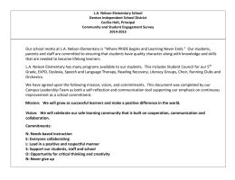 L.A. Nelson Elementary School Denton Independent School District Cecilia Holt, Principal