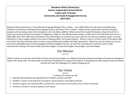 Woodrow Wilson Elementary Denton Independent School District Caleb Leath, Principal