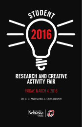 2016 STUDENT RESEARCH AND CREATIVE ACTIVITY FAIR