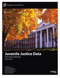 Juvenile Justice Data Burt County, Nebraska 2012-2013 JUVENILE JUSTICE INSTITUTE