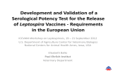 Development and Validation of a Serological Potency Test for the Release Leptospira