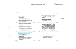 LAW ENFORCEMENT POCKET CARD the traffickers.