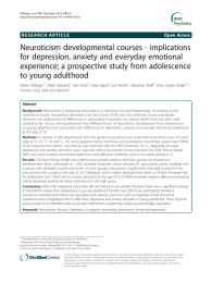 Neuroticism developmental courses - implications for depression, anxiety and everyday emotional