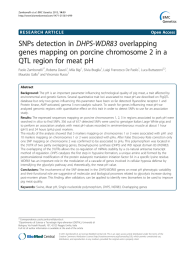 DHPS-WDR83 overlapping SNPs detection in QTL region for meat pH