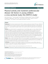 Physical activity and clustered cardiovascular disease risk factors in young children: