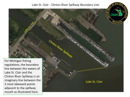 Lake St. Clair - Clinton River Spillway Boundary Line