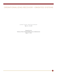 OPERATIONALIZING RECOVERY-ORIENTED SYSTEMS