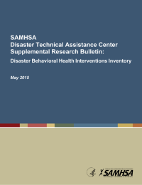 SAMHSA Disaster Technical Assistance Center Supplemental Research Bulletin: