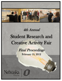 Student Research and Creative Activity Fair 4th Annual Final Proceedings