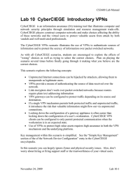 Lab 10  CyberCIEGE  Introductory VPNs