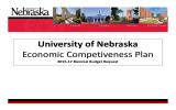 University of Nebraska Economic Competiveness Plan 2015‐17 Biennial Budget Request 1