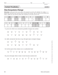 How Ecosystems Change