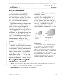 Why do cells divide? Enrichment