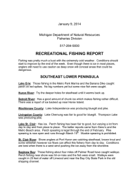 RECREATIONAL FISHING REPORT  January 9, 2014 Michigan Department of Natural Resources