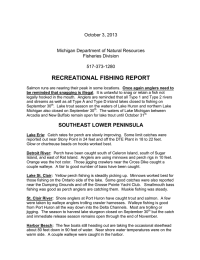 RECREATIONAL FISHING REPORT  October 3, 2013 Michigan Department of Natural Resources