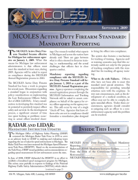 T MCOLES Active Duty Firearm Standard: Mandatory Reporting