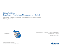 State of Michigan Department of Technology, Management and Budget Advisory Services