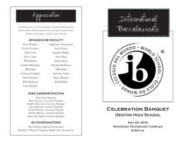 International Baccalaureate Appreciation