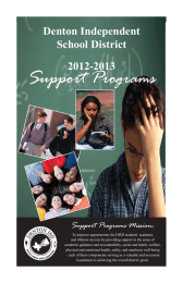 Support Programs  Denton Independent School District